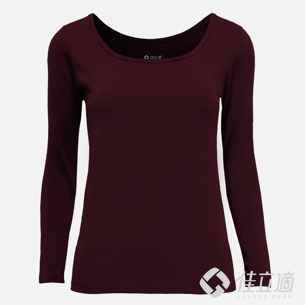 【佳立適】MIT快熱紗 女裝保暖衣(寬口U領)台灣製發熱衣