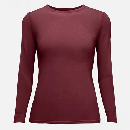Women's Graphene Tech Thermal Top – Infrared-Heating, Moisture-Wicking, Crew Neck – Front View