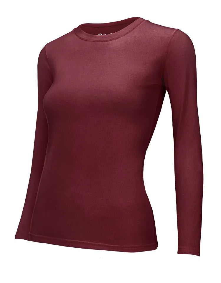 Women's Graphene Tech Thermal Top – Infrared-Heating, Moisture-Wicking, Crew Neck – Side Angle