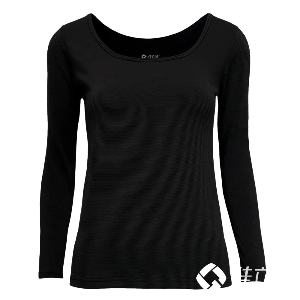 Women’s Thermal Top – Quick-Heating, Moisture-Wicking, Wide Scoop Neck