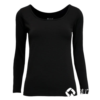 Women’s Thermal Top – Quick-Heating, Moisture-Wicking, Wide Scoop Neck