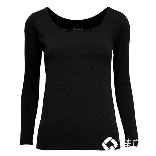 Women’s Thermal Top – Quick-Heating, Moisture-Wicking, Wide Scoop Neck