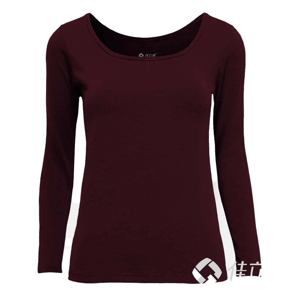 Women’s Thermal Top – Quick-Heating, Moisture-Wicking, Wide Scoop Neck