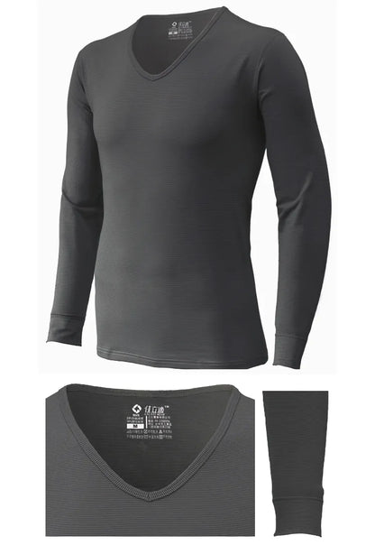 Men’s Thermal Top – Quick-Heating, Moisture-Wicking, V Neck