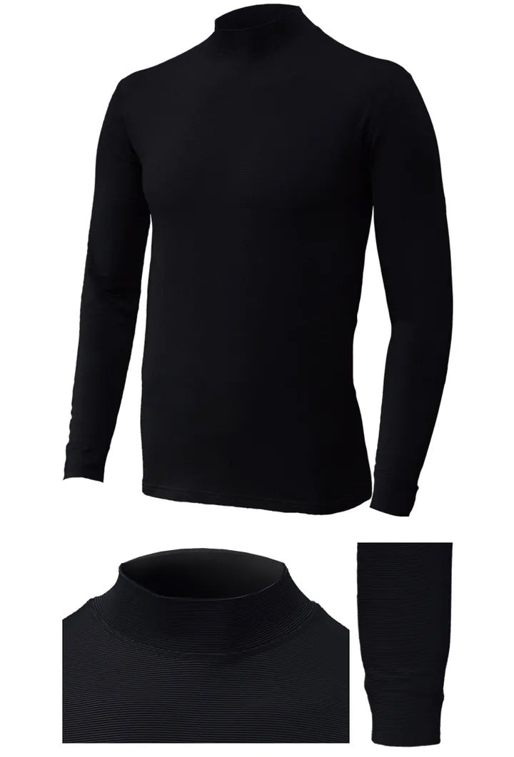 Men’s Thermal Top – Quick-Heating, Moisture-Wicking, Mock Neck