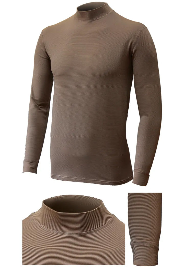 Men’s Thermal Top – Quick-Heating, Moisture-Wicking, Mock Neck