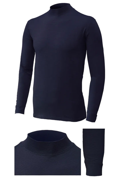 Men’s Thermal Top – Quick-Heating, Moisture-Wicking, Mock Neck