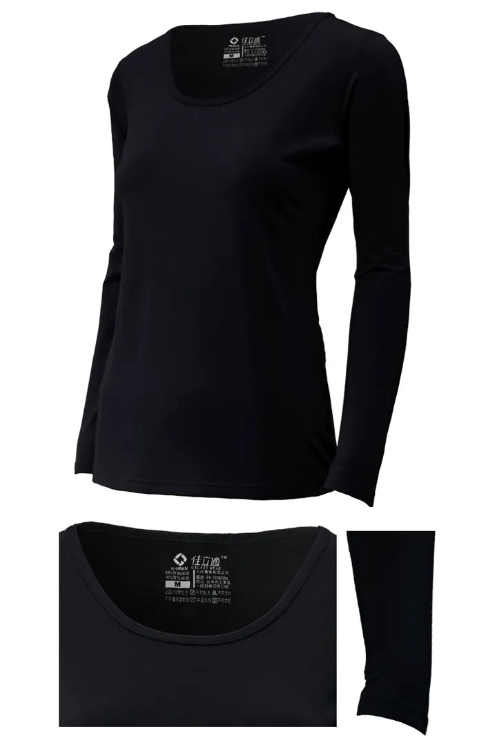 Women’s Thermal Top – Quick-Heating, Moisture-Wicking, Scoop Neck