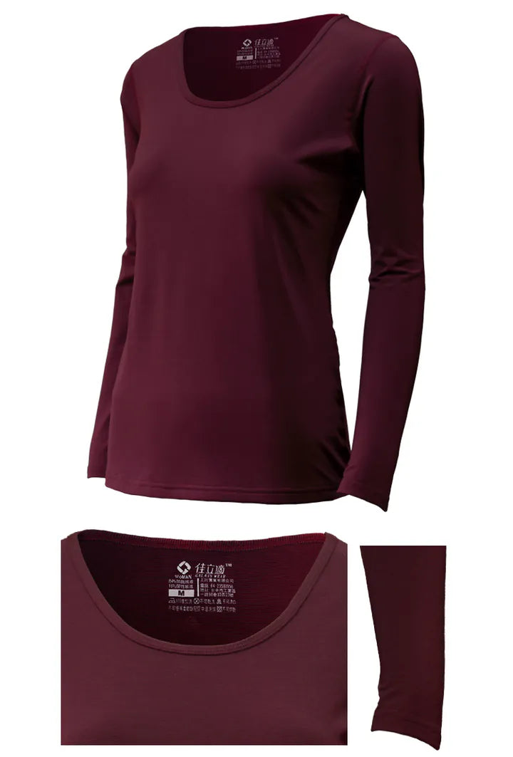 Women’s Thermal Top – Quick-Heating, Moisture-Wicking, Scoop Neck