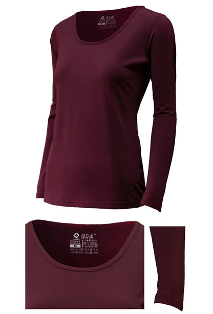 Women’s Thermal Top – Quick-Heating, Moisture-Wicking, Scoop Neck