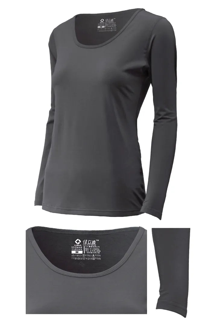 Women’s Thermal Top – Quick-Heating, Moisture-Wicking, Scoop Neck