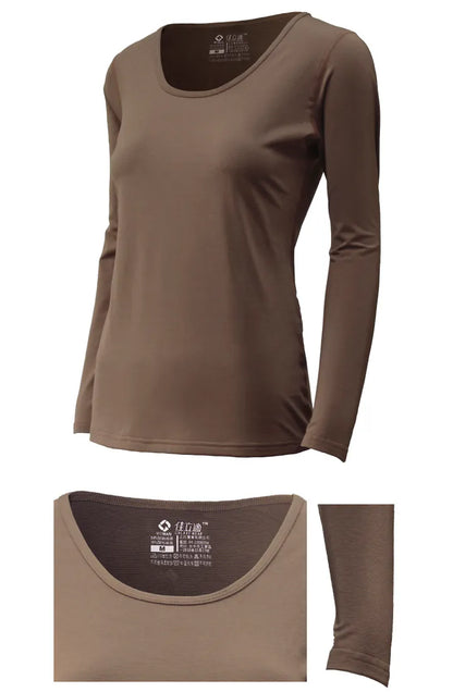 Women’s Thermal Top – Quick-Heating, Moisture-Wicking, Scoop Neck