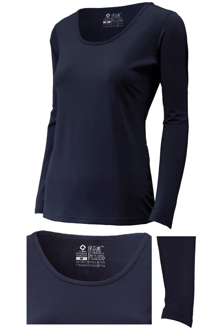 Women’s Thermal Top – Quick-Heating, Moisture-Wicking, Scoop Neck