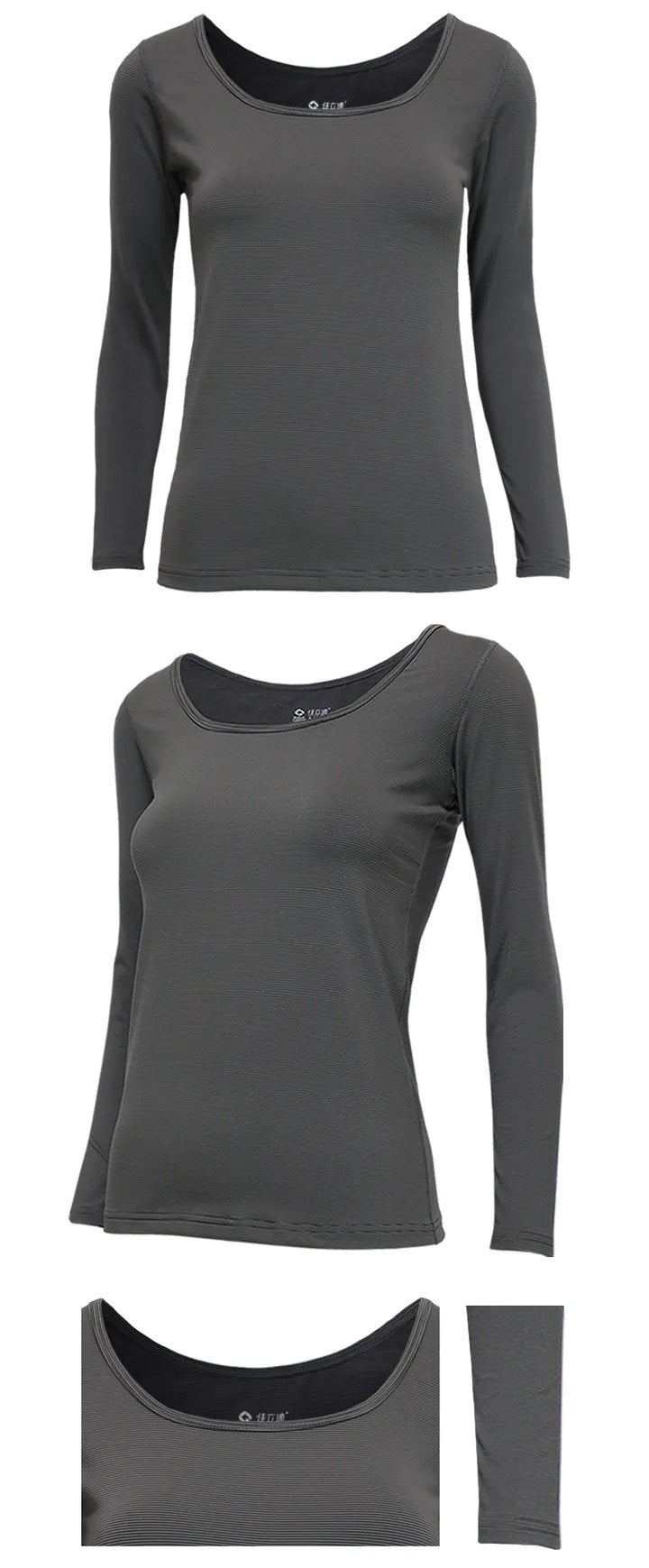 Women’s Thermal Top – Quick-Heating, Moisture-Wicking, Wide Scoop Neck