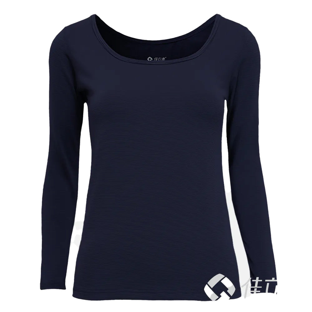 Women’s Thermal Top – Quick-Heating, Moisture-Wicking, Wide Scoop Neck