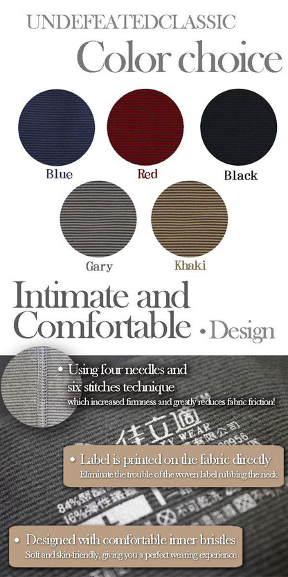 Color options for thermal top available in blue, red, black, khaki, and grey