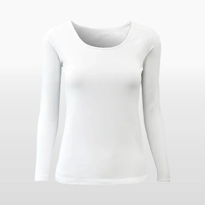 Women’s Thermal Top – Infrared-Heating, Moisture-Wicking, Wide Scoop Neck