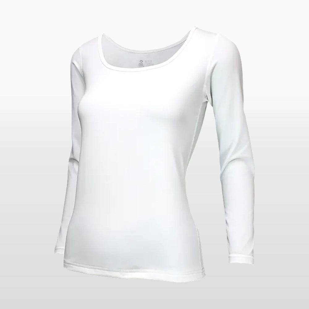 Women’s Thermal Top – Infrared-Heating, Moisture-Wicking, Wide Scoop Neck