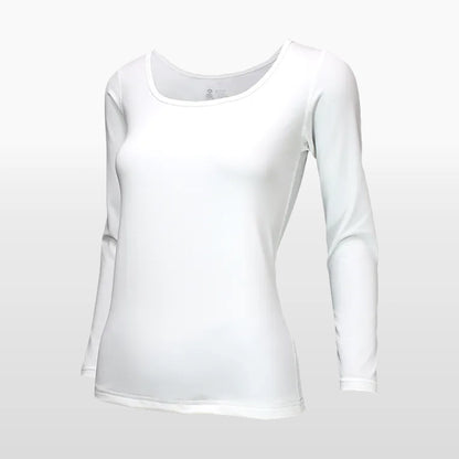 Women’s Thermal Top – Infrared-Heating, Moisture-Wicking, Wide Scoop Neck